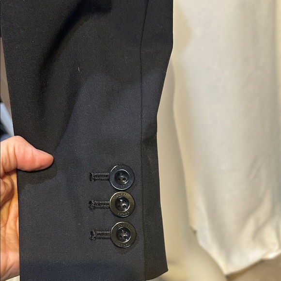 Sacai Black and Gray Cropped Blazer - Picture 5 of 10